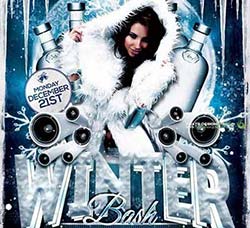 冬季派对传单模板：Winter Bash Flyer Template